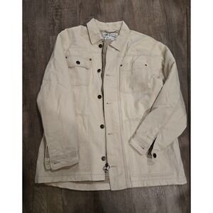Alpine Design Quilted Lined Denim Chore Coat Khaki - Women's Large